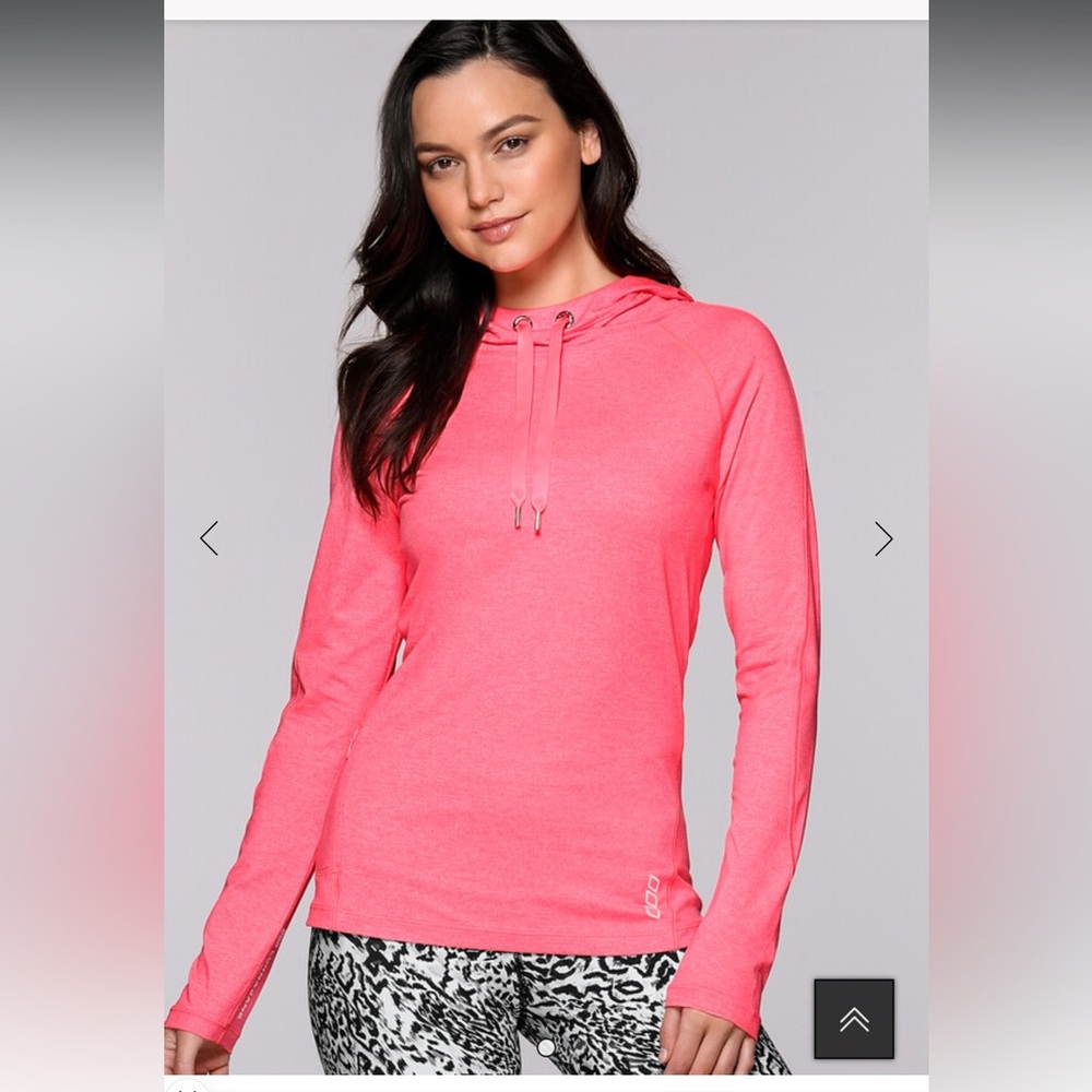 Lorna Jane Annika Hooded Excel Pullover - XS - Dragon Fruit (Hot Pink)